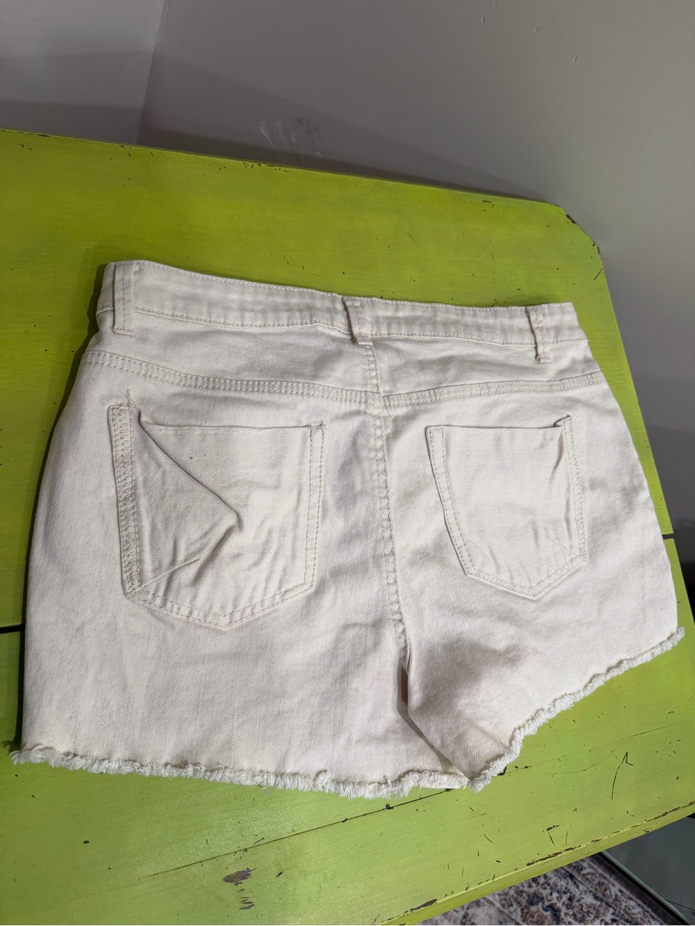 Women's White Denim Cutoff Shorts